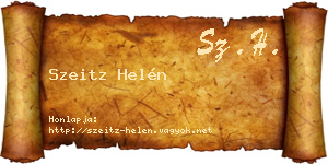 Szeitz Helén névjegykártya